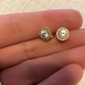 Pandora Round Sparkle Halo Stud Earrings